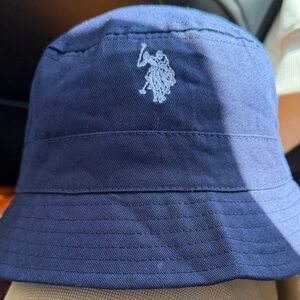 U.S. Polo Assn. Navy Bucket Hat with White Polo Player Embroidery